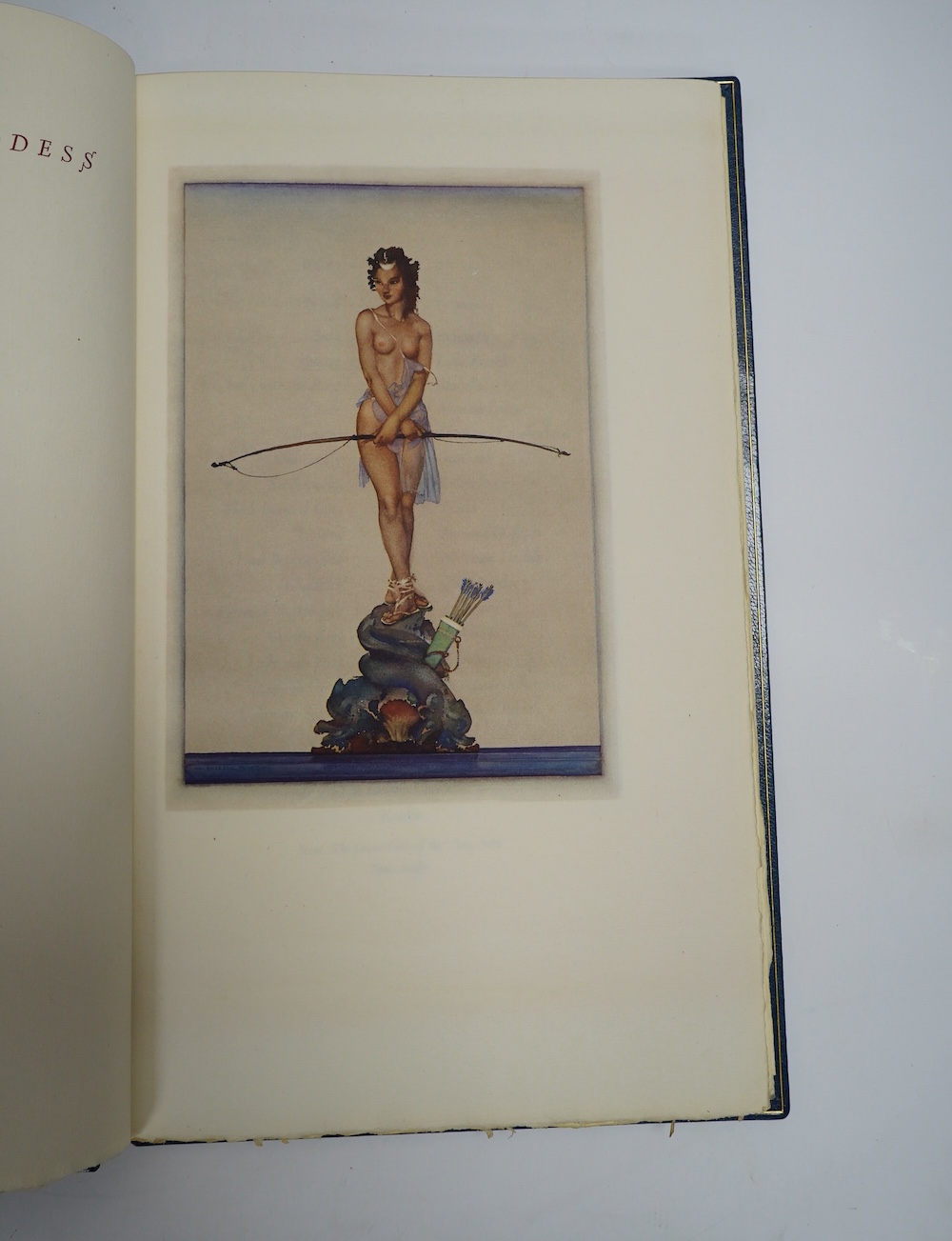 Flint, William Russell – The Lisping Goddess. A Figurehead Fantasy, limited edition, being number 13 of 25 bound by Sangorski & Sutcliffe from an edition of 275 signed by the artist, folio, 2 colour plates, black and whi